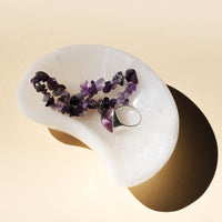 Selenite Moon Trinket Bowl