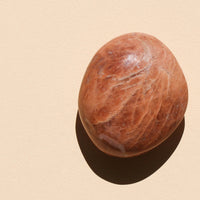Peach Moonstone Palm Stone