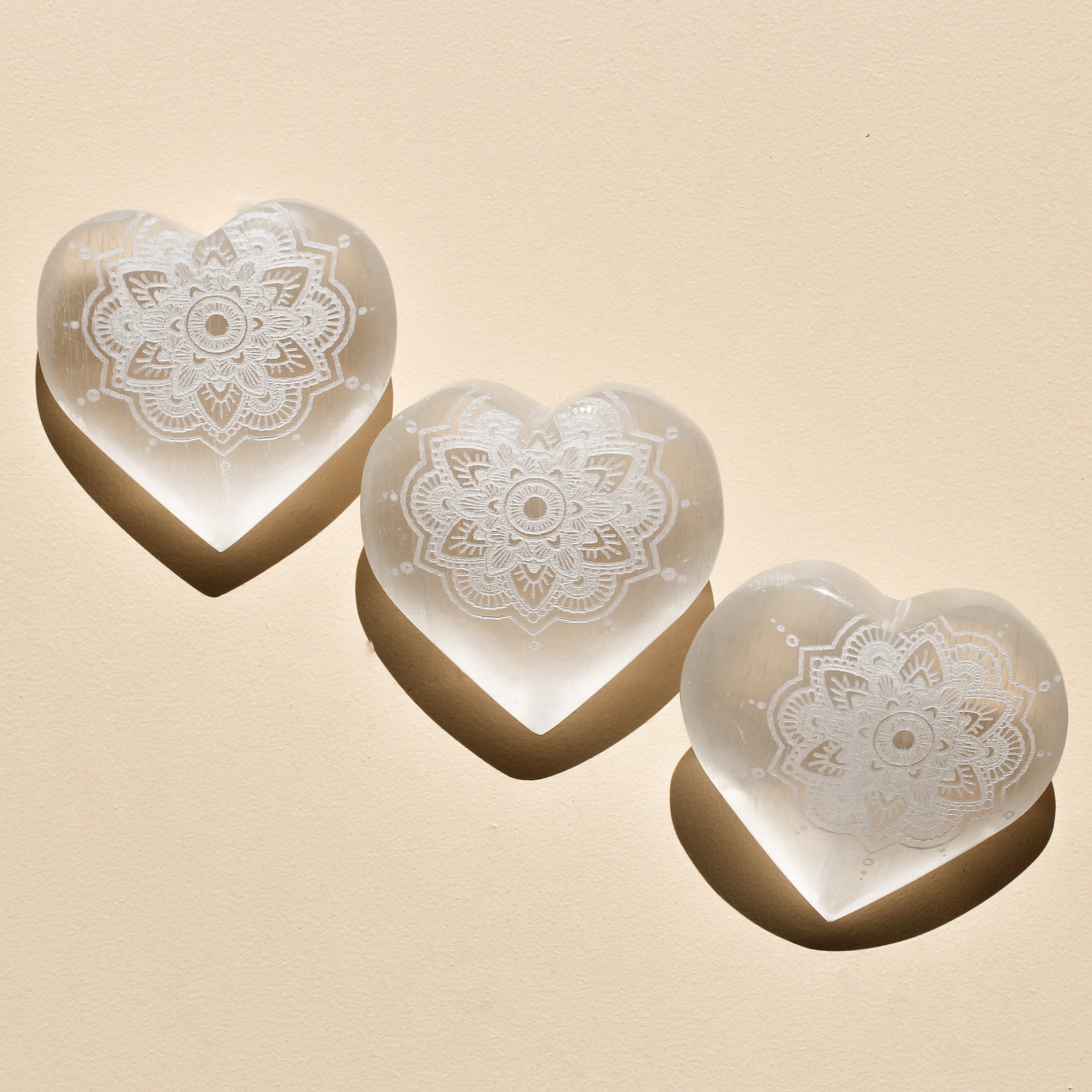 Selenite Mandala Heart