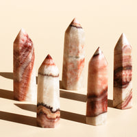 Tri Coloured Calcite Point