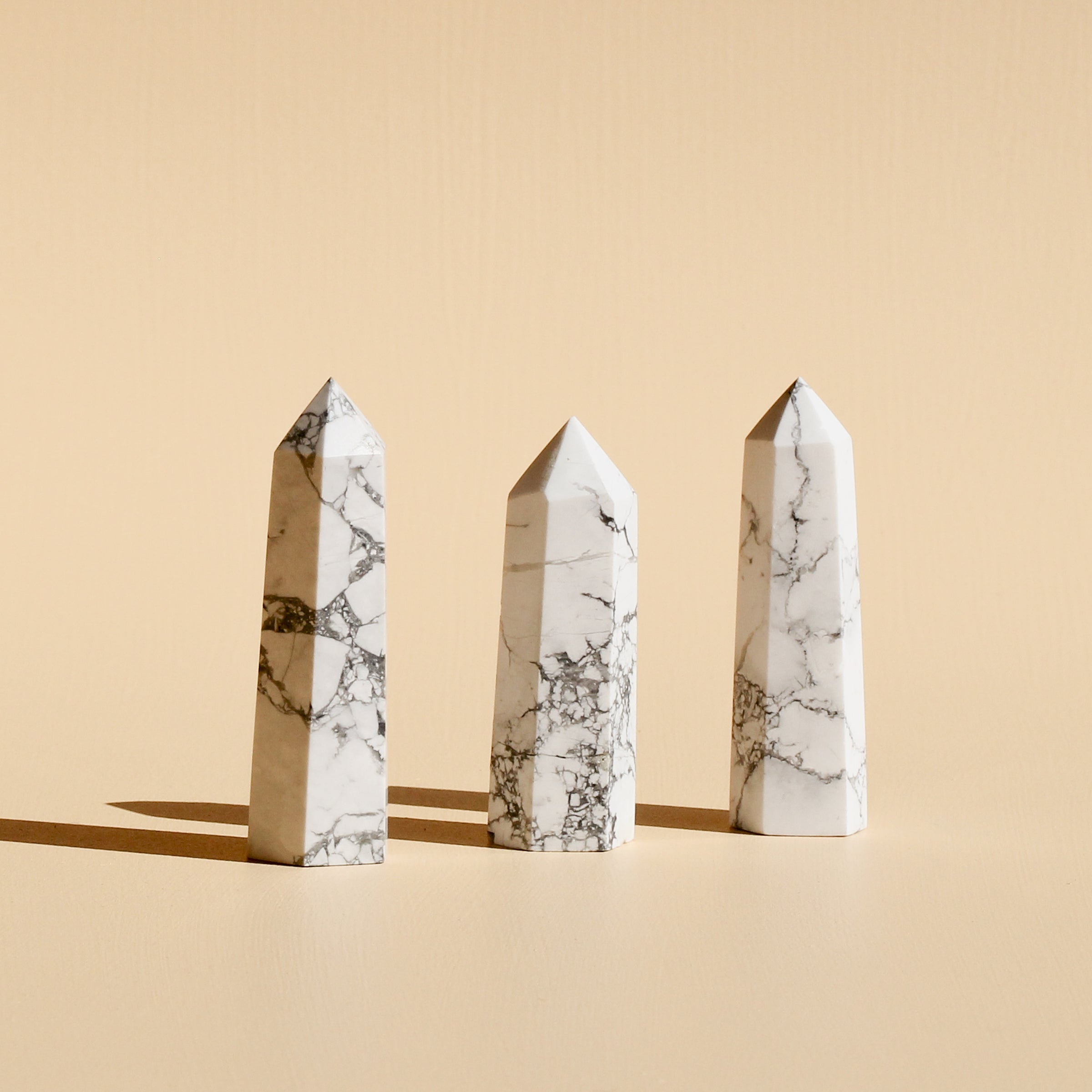 White Howlite Points