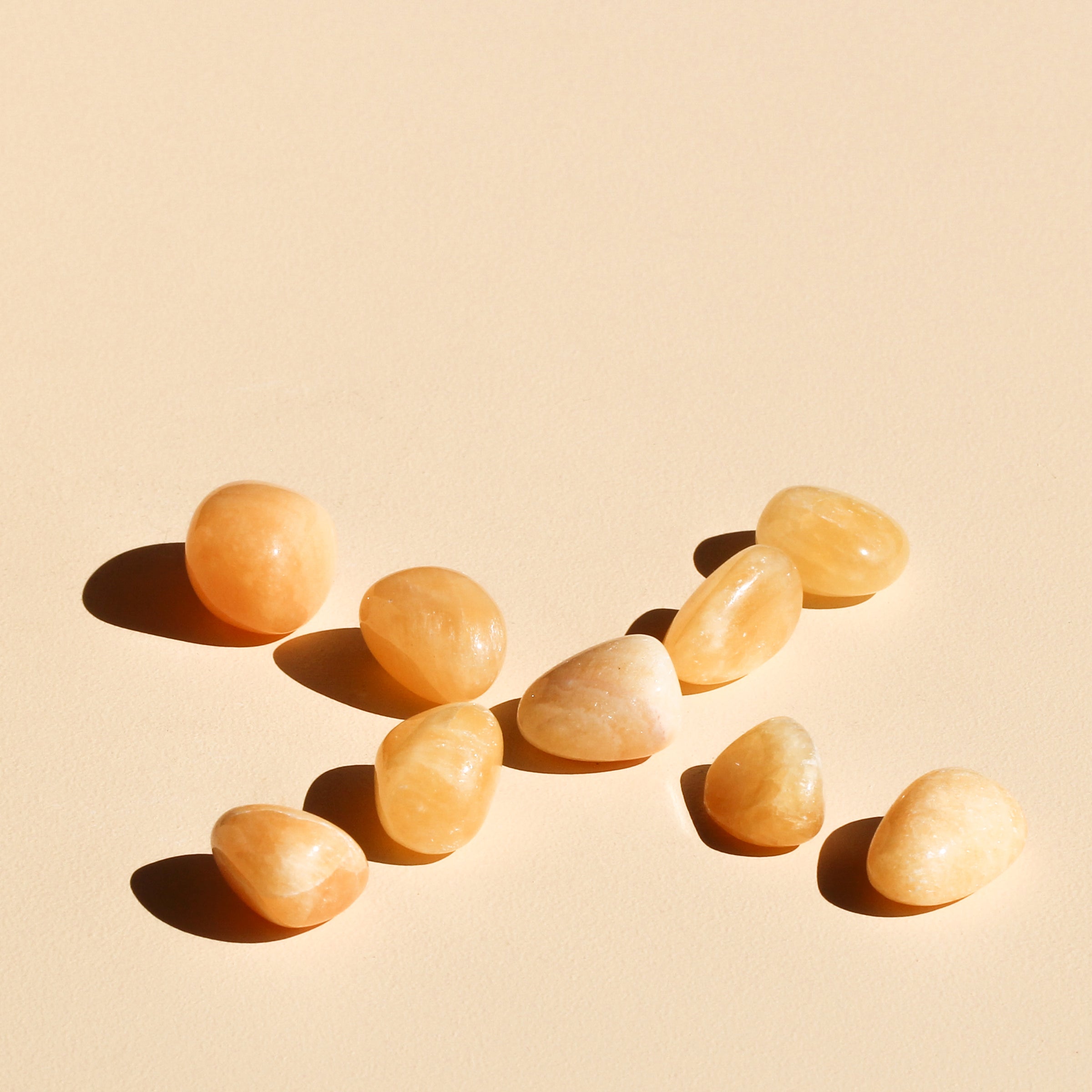 Orange Calcite Tumbles