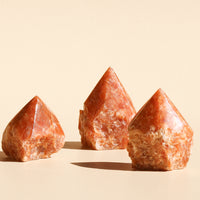 Orchid Calcite Half Polished Point