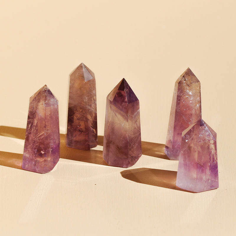 Amethyst Points in the shades of purple