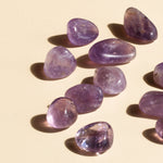 Amethyst Tumbles in close up photo