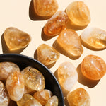 Citrine Tumbles in shades of yellow or golden yellow