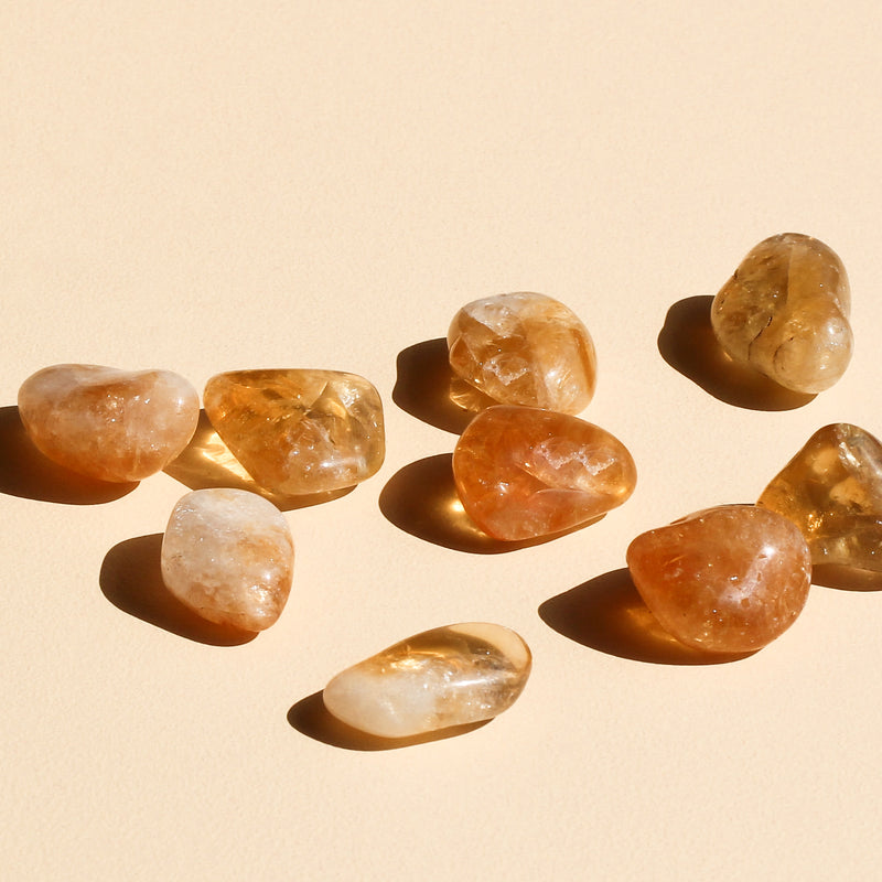Citrine Tumbles in yellow or golden yellow