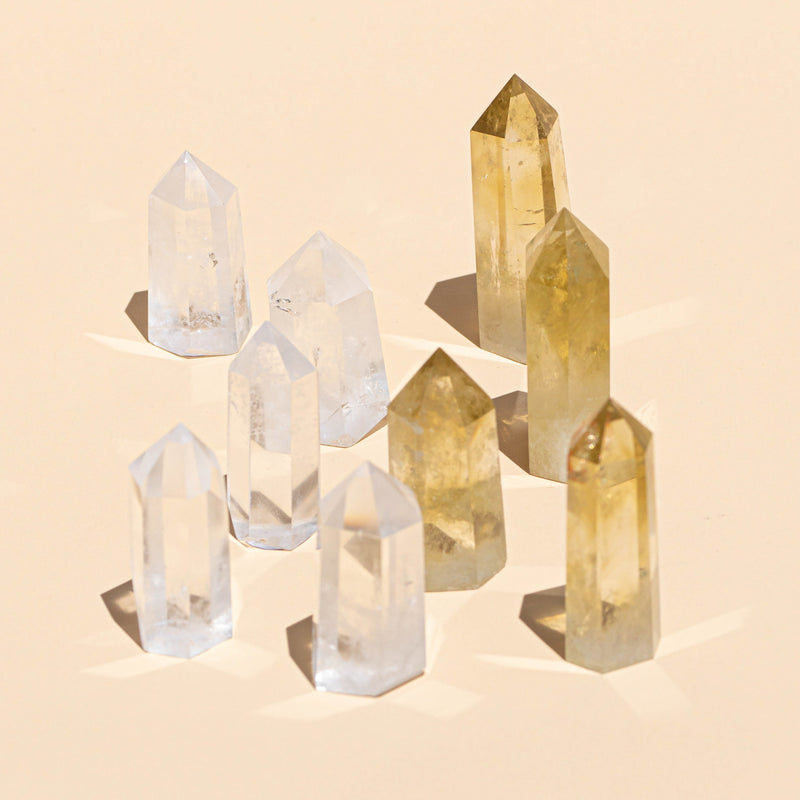 Clear Quartz Points in small and large sizes