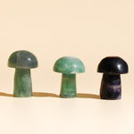 Flourite Mushrooms in green and purple colours