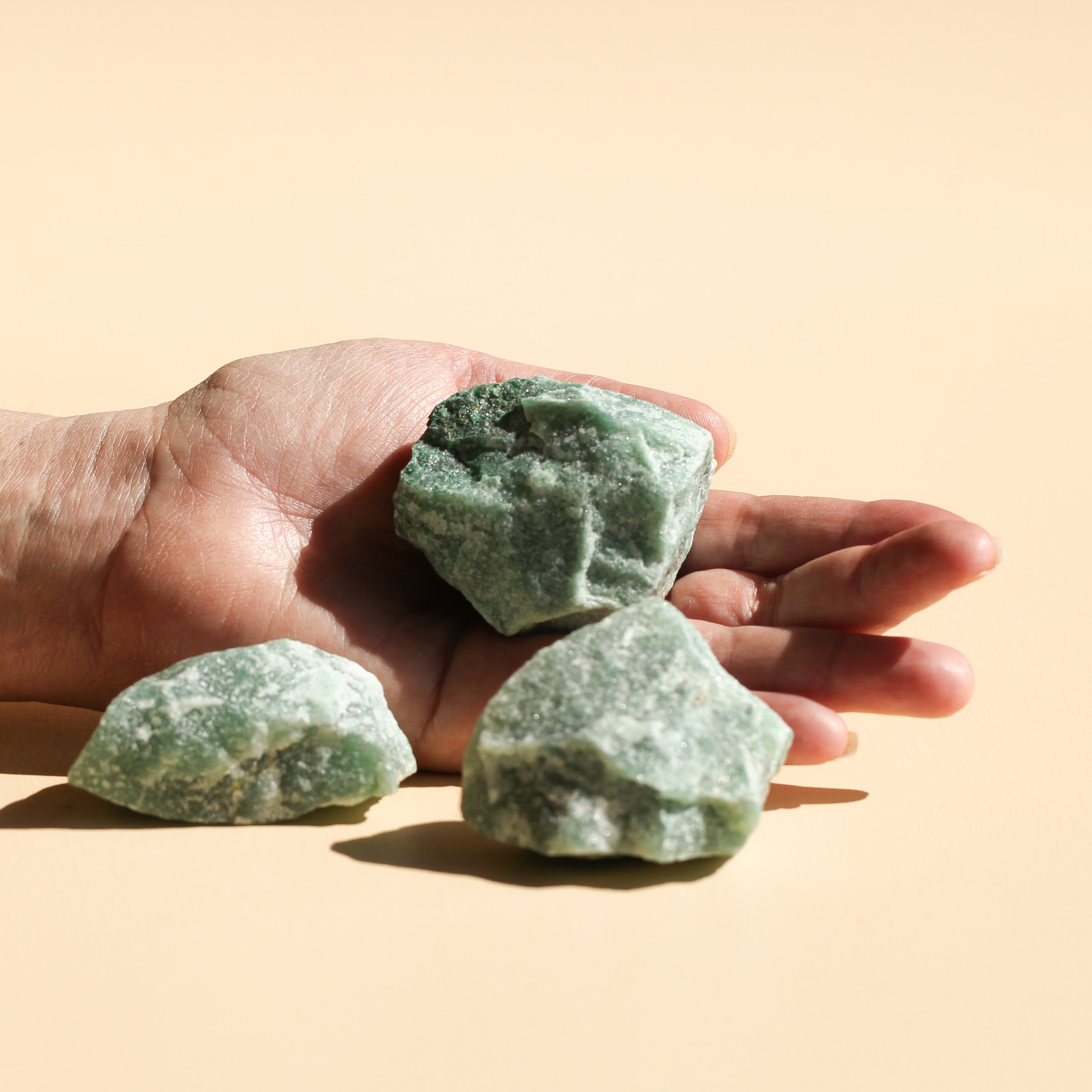 Three Green Aventurine Chunks