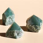 Green Aventurine Half Polished Points in large sizes