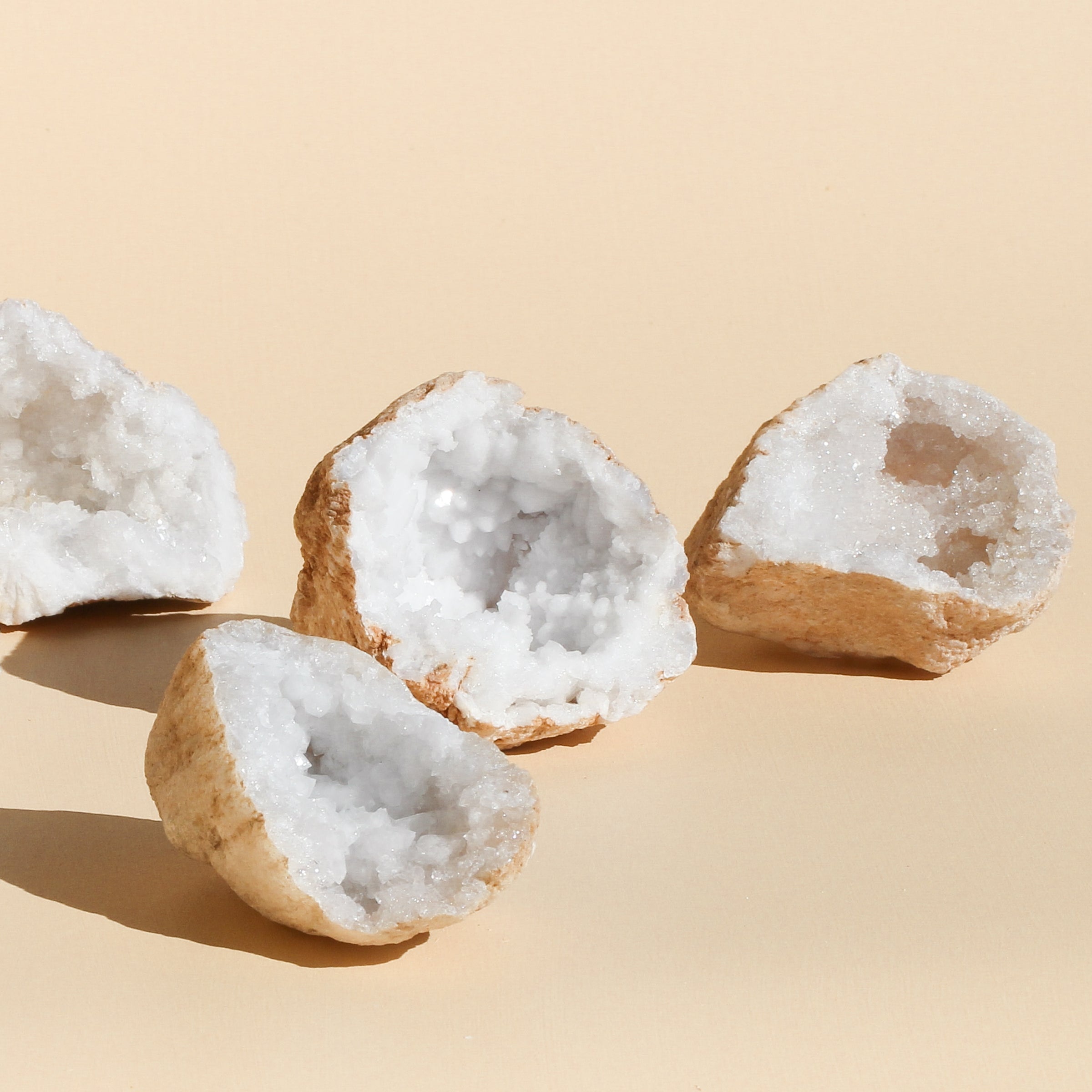 Moroccan Druzy Quartz Calcite Geodes in small sizes