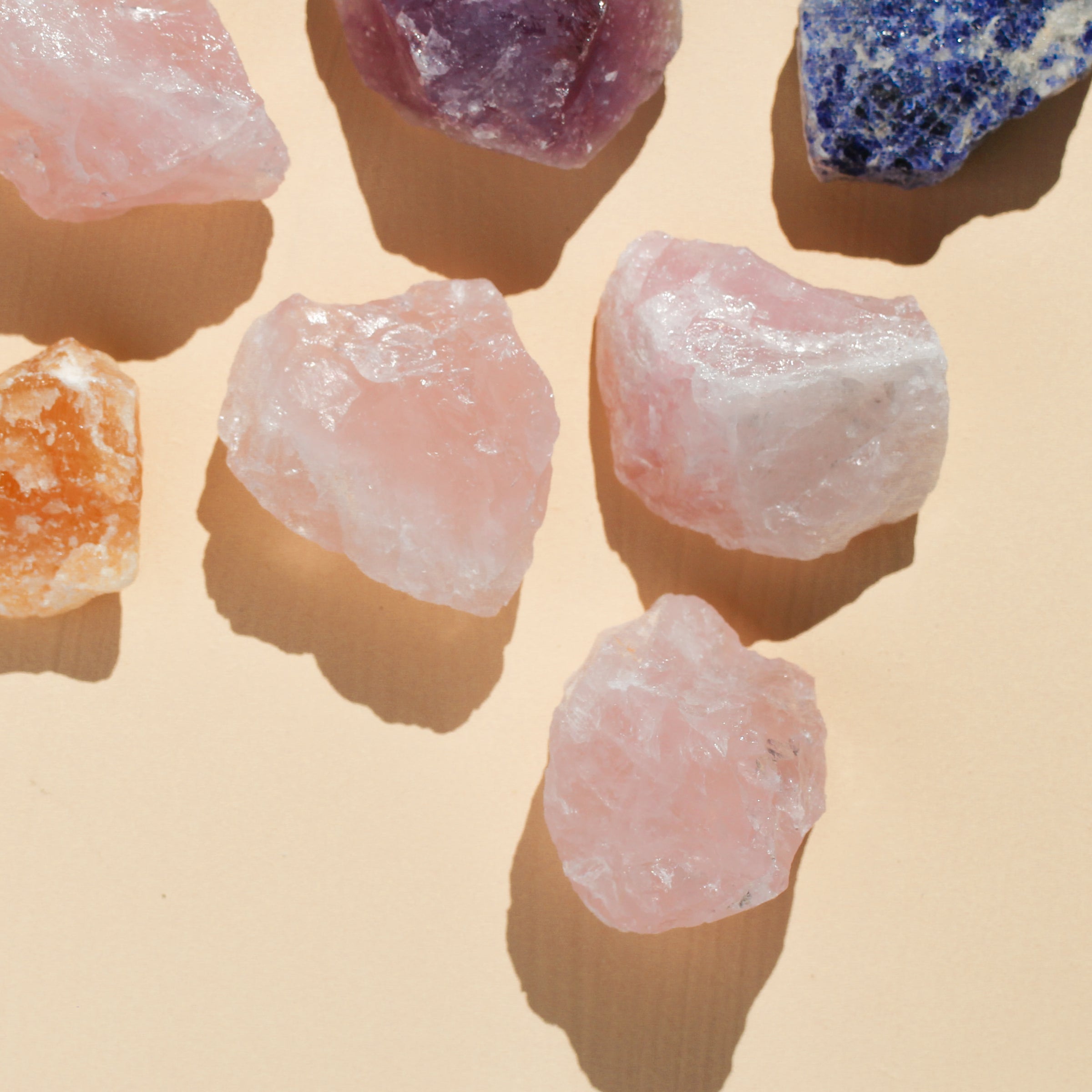 Rose Quartz Chunks for attracting romantic love