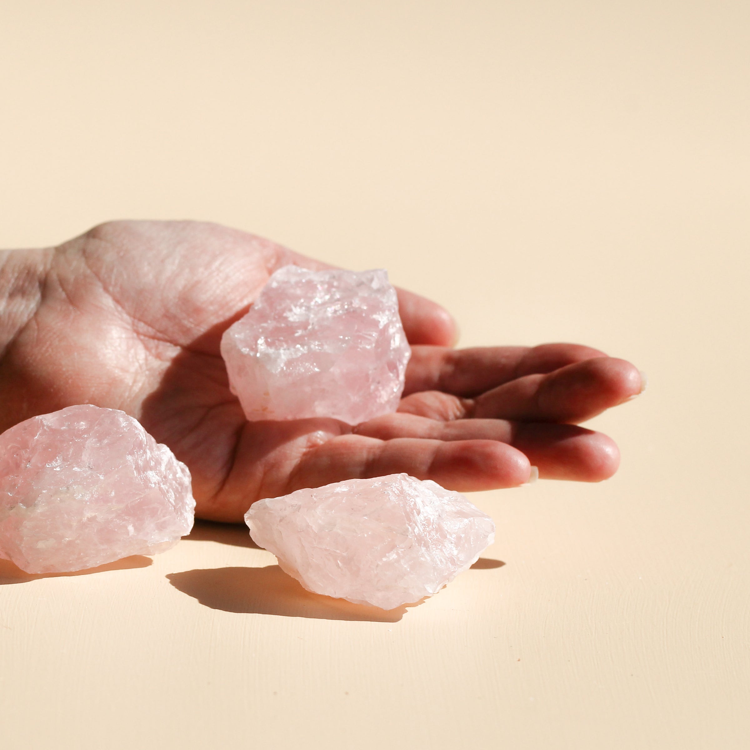 Rose Quartz Chunks in small sizes