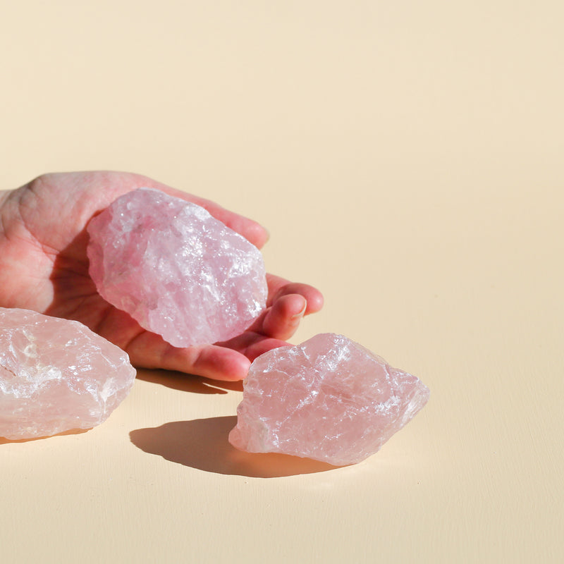 Rose Quartz Chunks in medium sizes