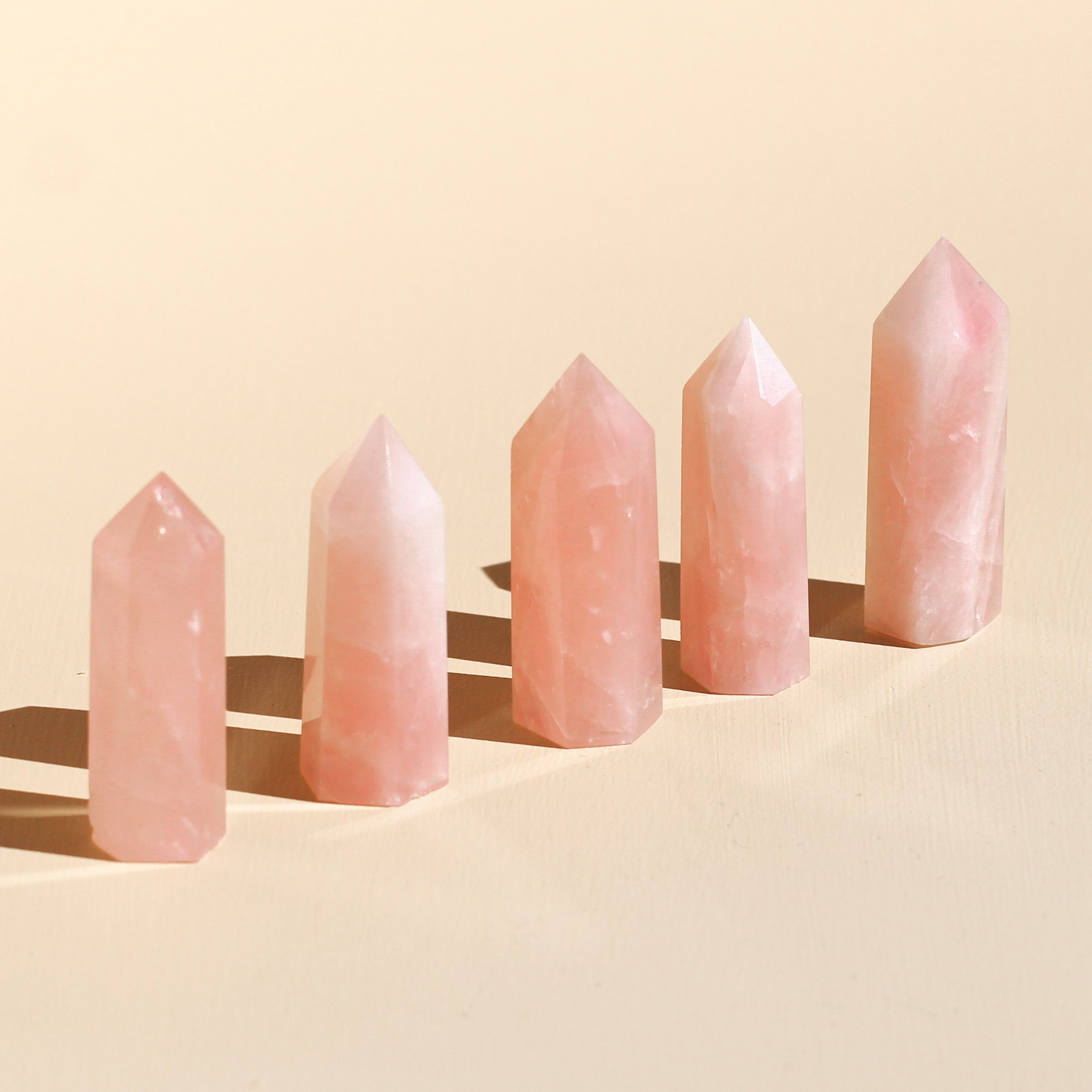 Rose Quartz Points in small sizes