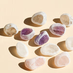 Seer Stones include Rose Quartz, Clear Quartz, Smokey Quartz, and Amethyst