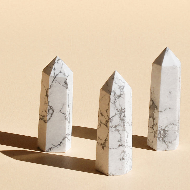 White Howlite Points