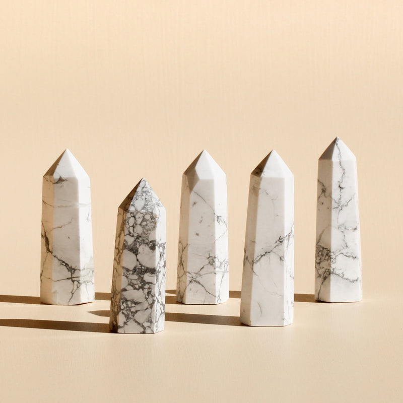 White Howlite Points