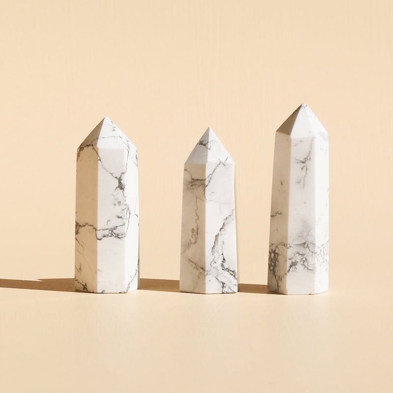 White Howlite Points