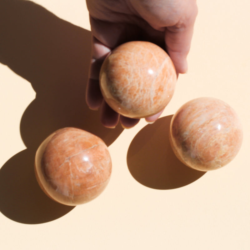 Peach Moonstone Sphere